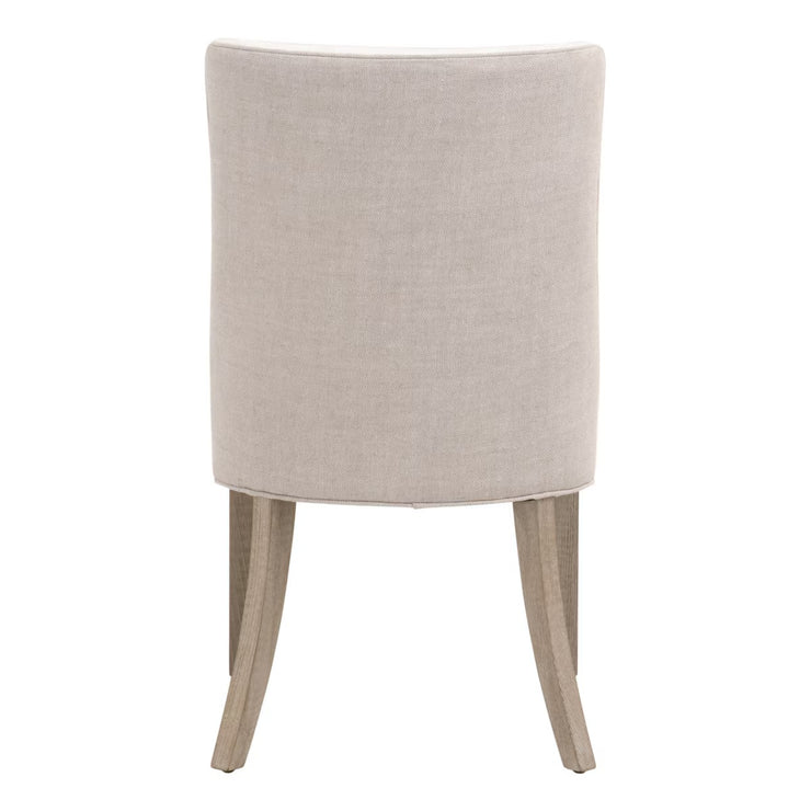 Essentials For Living Duet Dining Chair~ LiveSmart Peyton-Pearl, Performance Bisque French Linen With Natural Gray Ash Frame