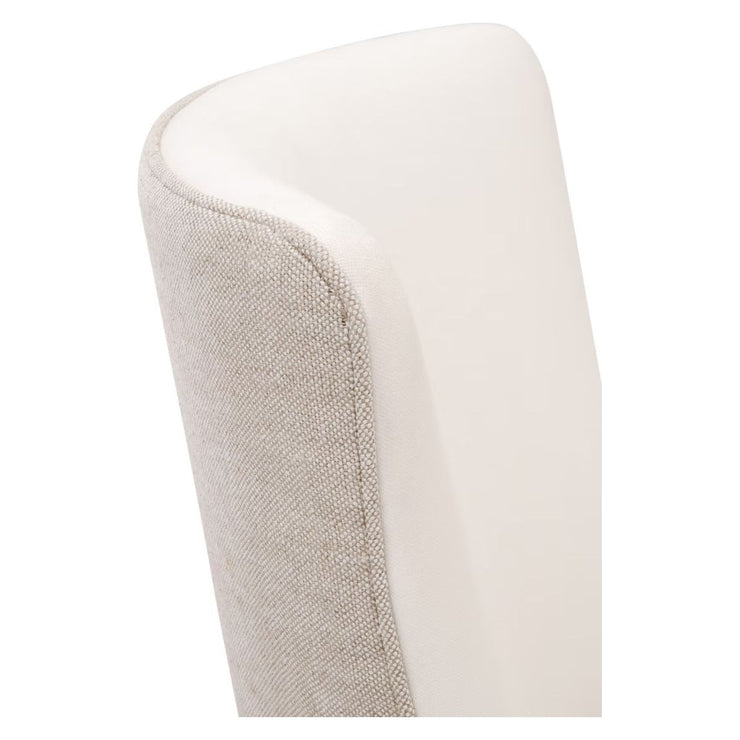 Essentials For Living Duet Dining Chair~ LiveSmart Peyton-Pearl, Performance Bisque French Linen With Natural Gray Ash Frame