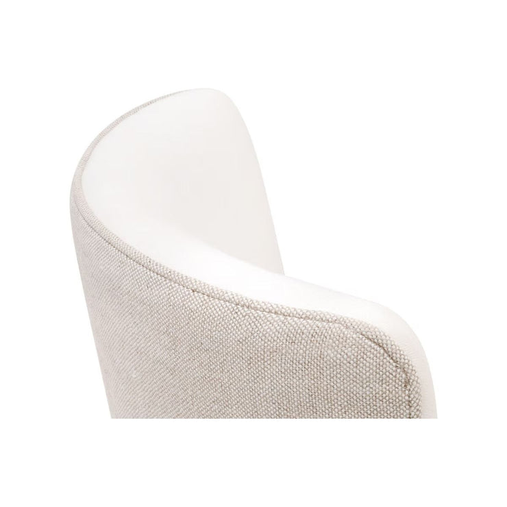 Essentials For Living Duet Dining Chair~ LiveSmart Peyton-Pearl, Performance Bisque French Linen With Natural Gray Ash Frame