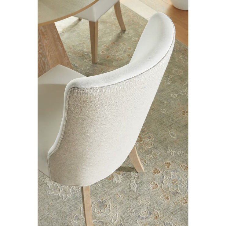 Essentials For Living Duet Dining Chair~ LiveSmart Peyton-Pearl, Performance Bisque French Linen With Natural Gray Ash Frame