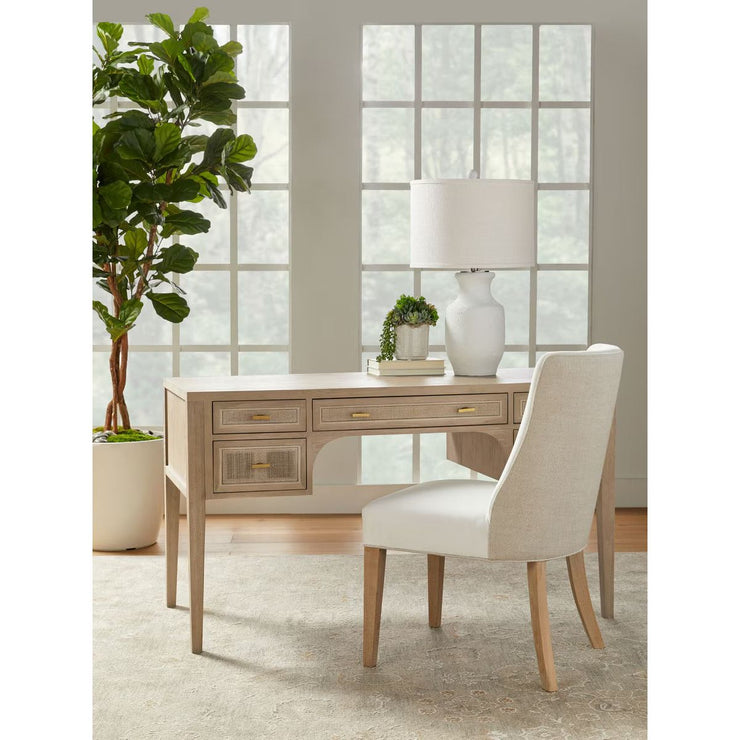 Essentials For Living Duet Dining Chair~ LiveSmart Peyton-Pearl, Performance Bisque French Linen With Natural Gray Ash Frame
