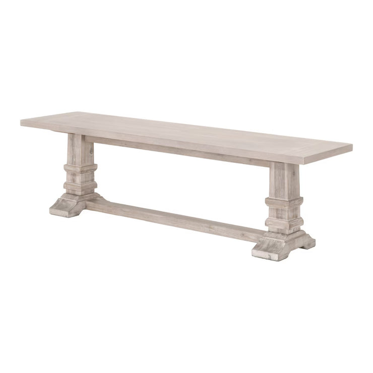 Essentials For Living Hudson Dining Bench Chair~ Natural Gray Acacia