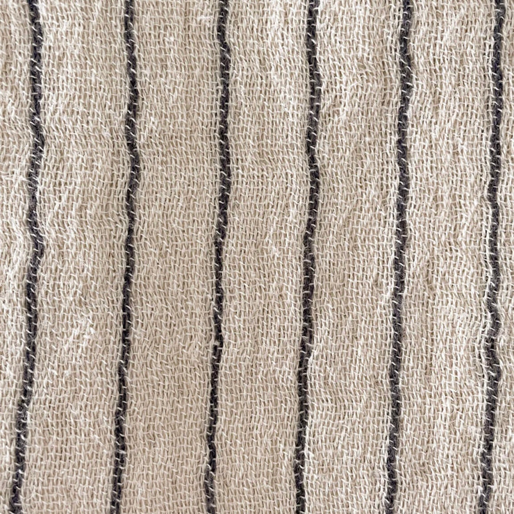 Anaya Home Beige Striped Turkish Cotton Crinkled Throw