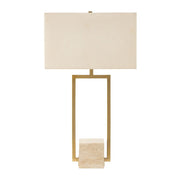 Uttermost Warrick Rustic Travertine Block Table Lamp