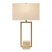 Uttermost Warrick Rustic Travertine Block Table Lamp