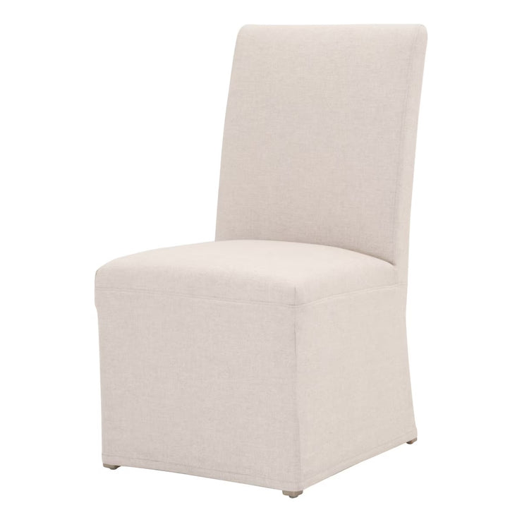 Essentials For Living Levi Slipcover Dining Chair ~ Jute With Natural Gray Birch Frame