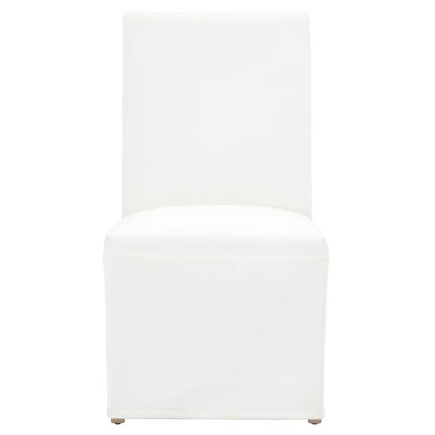 Essentials For Living Levi Slipcover Dining Chair ~ LiveSmart Peyton-Pearl With Natural Gray Birch Frame