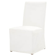 Essentials For Living Levi Slipcover Dining Chair ~ LiveSmart Peyton-Pearl With Natural Gray Birch Frame