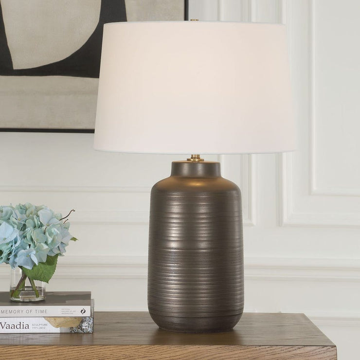 Uttermost Calderone Dark Bronze Table Lamp