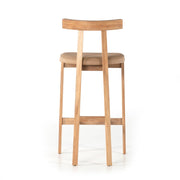 Four Hands Tex Bar Stool ~ Natural Leather Cushioned Seat