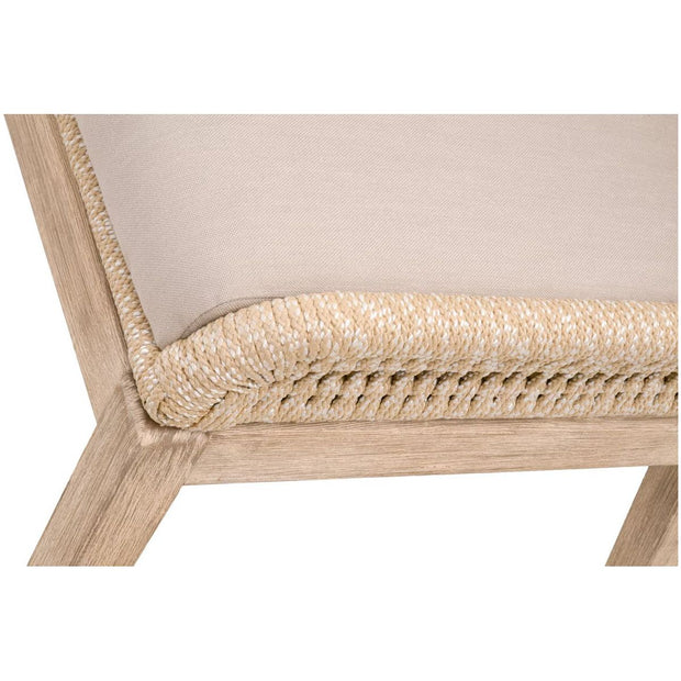 Essentials For Living Loom Dining Chair ~ Sand Rope & Light Gray WithNatural Gray Mahogany Frame