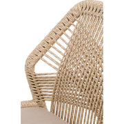Essentials For Living Loom Dining Chair ~ Sand Rope & Light Gray WithNatural Gray Mahogany Frame