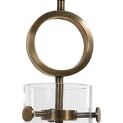 Uttermost Imbuto Funnel Shape Glass with Aged Brass Finish Pendant Light