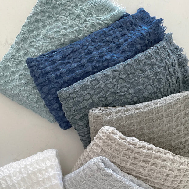 Anaya Home Turkish Cotton Waffle Weave Hand Towels Set of 2