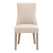 Essentials For Living Lourdes Dining Chair ~ Performance Bisque French Linen With Natural Gray Ash Frame