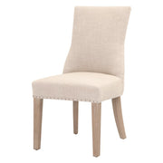 Essentials For Living Lourdes Dining Chair ~ Performance Bisque French Linen With Natural Gray Ash Frame