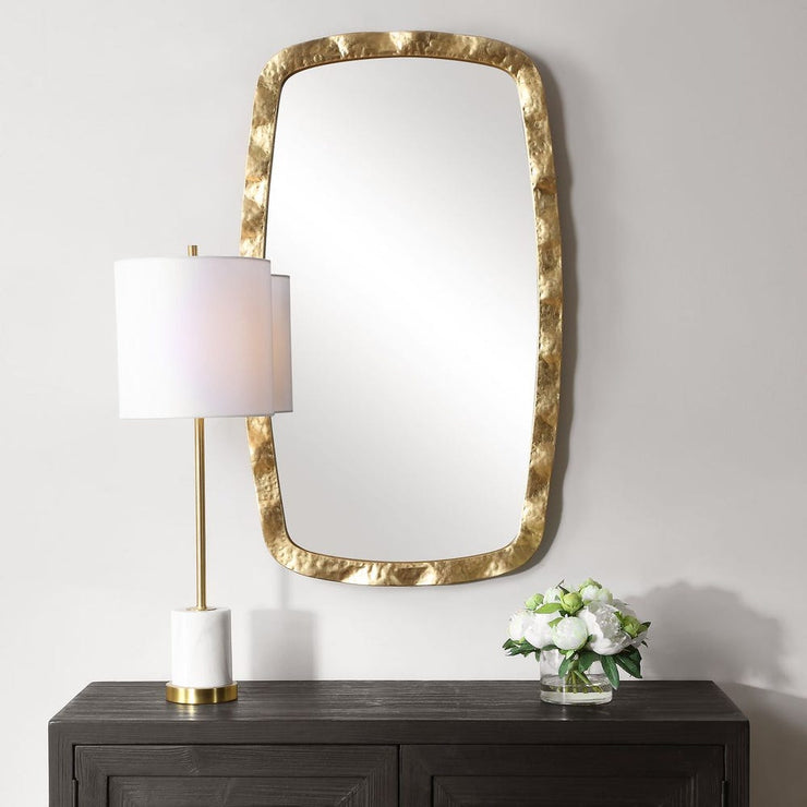 Casa Bella Living Iron Framed Gold Leaf Mirror