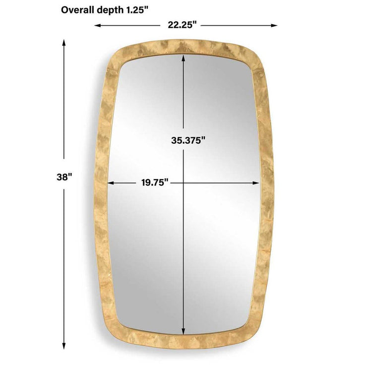 Casa Bella Living Iron Framed Gold Leaf Mirror