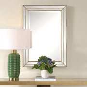 Casa Bella Living Metallic Gold Thin Framing Strips Mirror