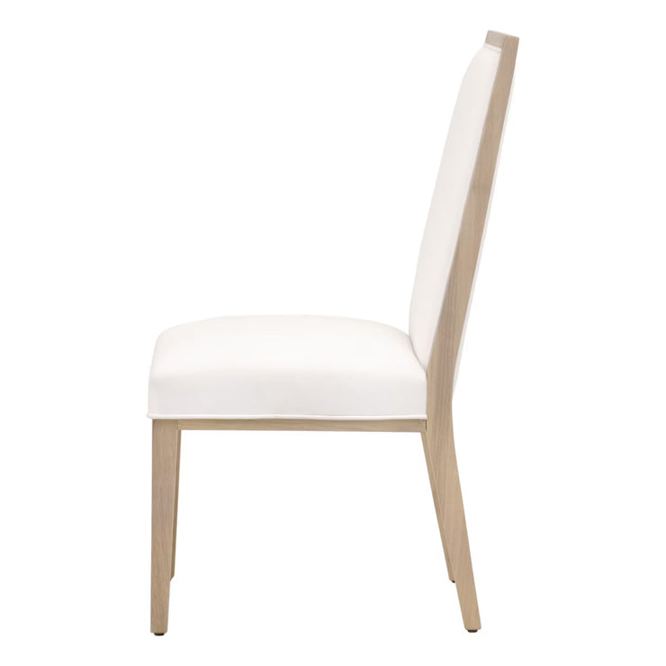 Essentials For Living Martin Dining Chair ~ LiveSmart Peyton-Pearl With Light Honey Oak Frame