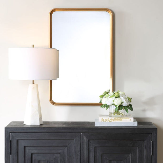 Casa Bella Living Gold Leaf Rounded Corners Mirror