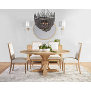 Essentials For Living Martin Dining Chair ~ LiveSmart Peyton-Pearl With Light Honey Oak Frame