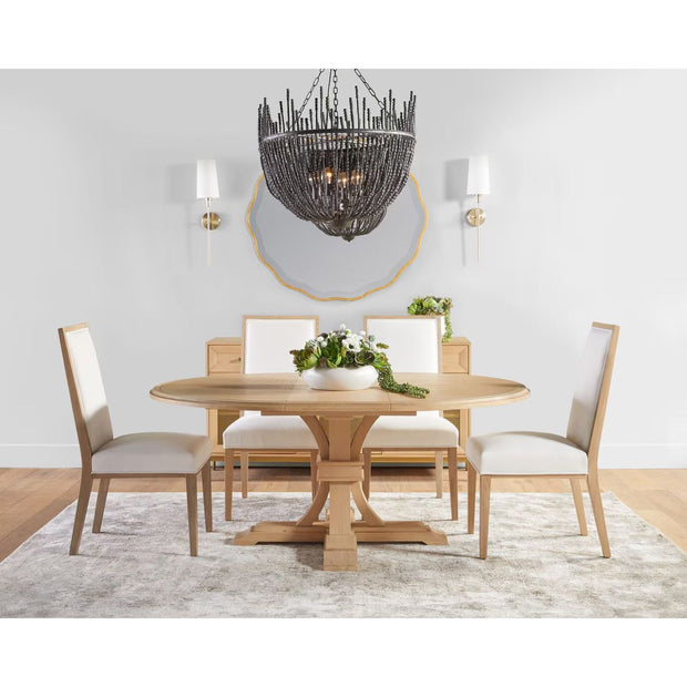 Essentials For Living Martin Dining Chair ~ LiveSmart Peyton-Pearl With Light Honey Oak Frame