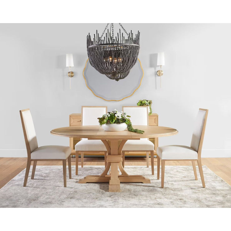 Essentials For Living Martin Dining Chair ~ LiveSmart Peyton-Pearl With Light Honey Oak Frame