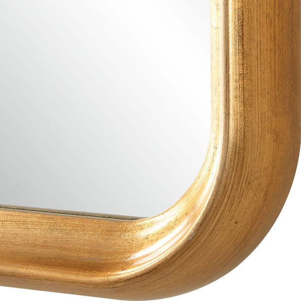 Casa Bella Living Gold Leaf Rounded Corners Mirror