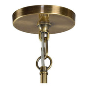 Uttermost Marinot Textured Glass Cylinder Shades with Antique Brass Finish 12 Light Chandelier