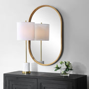 Casa Bella Living Brushed Gold Oval Shaped Mirror