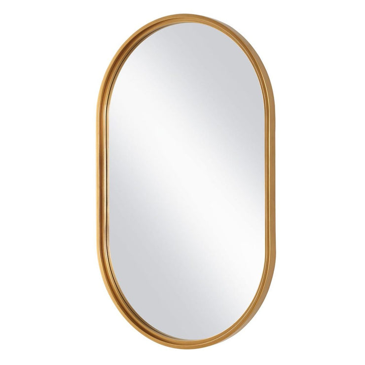 Casa Bella Living Brushed Gold Oval Shaped Mirror