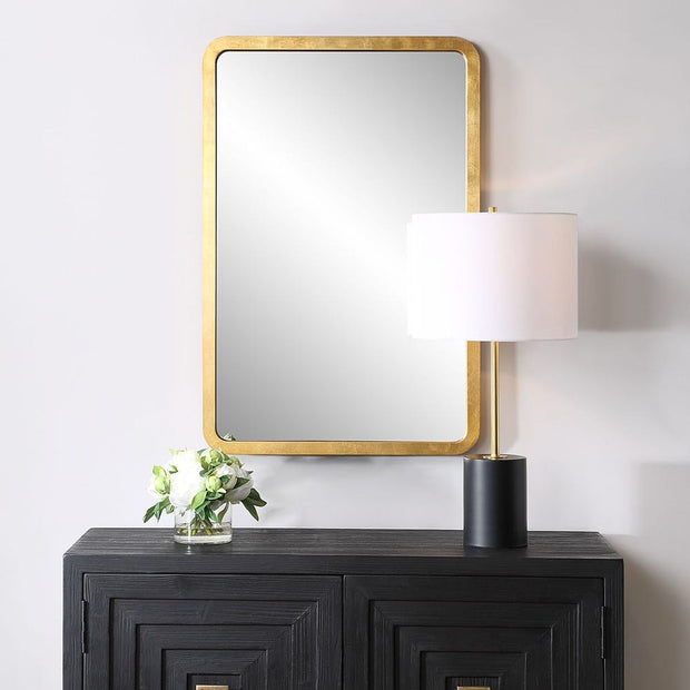 Casa Bella Living Gold Leaf Modern Mirror