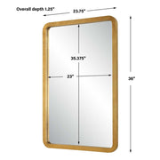 Casa Bella Living Gold Leaf Modern Mirror