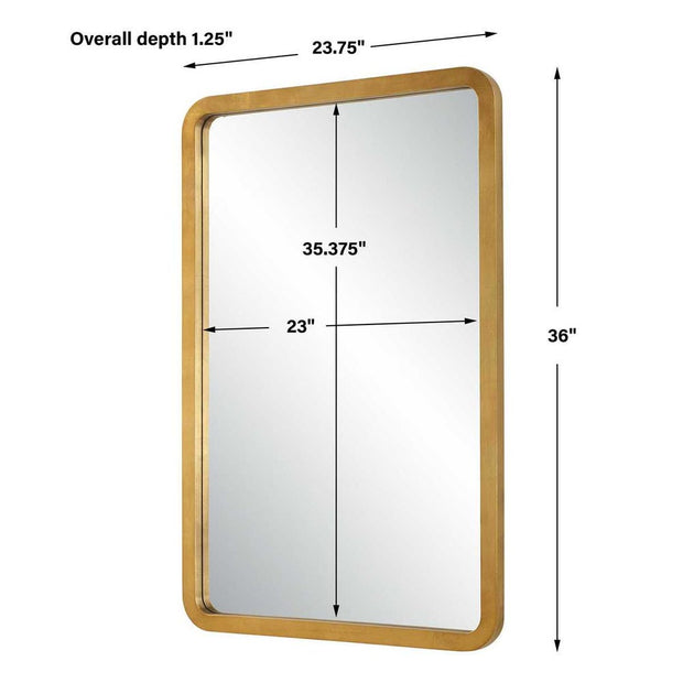 Casa Bella Living Gold Leaf Modern Mirror