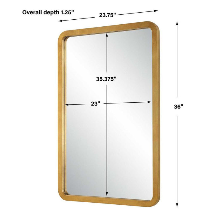 Casa Bella Living Gold Leaf Modern Mirror