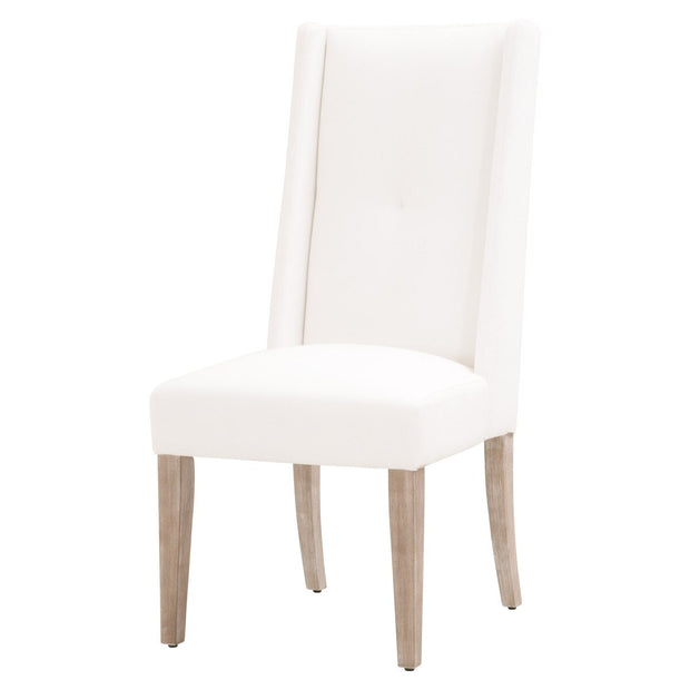Essentials For Living Morgan Dining Chair ~ LiveSmart Peyton-Pearl With Natural Gray Frame