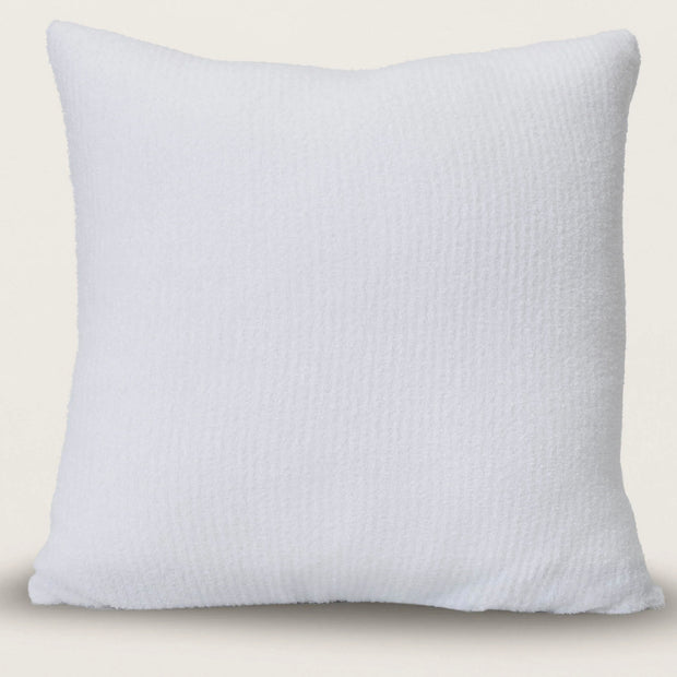 Barefoot Dreams CozyChic Lite White Ribbed Pillow With Insert 18x18