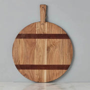 etúHOME Natural Acacia Wood Round Charcuterie Board ~ Medium