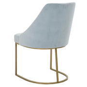 Essentials For Living Parissa Dining Chair ~ Coastal Velvet With Brushed Gold Frame