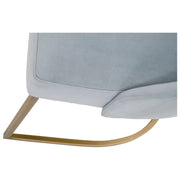 Essentials For Living Parissa Dining Chair ~ Coastal Velvet With Brushed Gold Frame