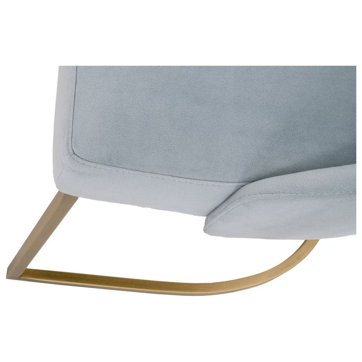 Essentials For Living Parissa Dining Chair ~ Coastal Velvet With Brushed Gold Frame