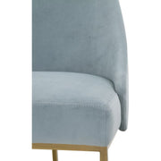 Essentials For Living Parissa Dining Chair ~ Coastal Velvet With Brushed Gold Frame