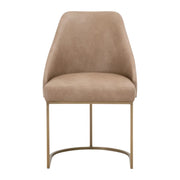 Essentials For Living Parissa Dining Chair ~ Ivanhoe Toast With Brushed Gold Frame