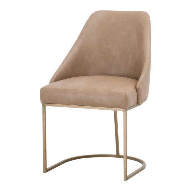 Essentials For Living Parissa Dining Chair ~ Ivanhoe Toast With Brushed Gold Frame