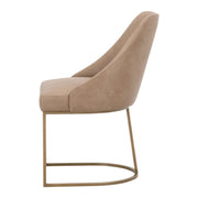 Essentials For Living Parissa Dining Chair ~ Ivanhoe Toast With Brushed Gold Frame