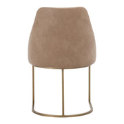 Essentials For Living Parissa Dining Chair ~ Ivanhoe Toast With Brushed Gold Frame