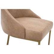 Essentials For Living Parissa Dining Chair ~ Ivanhoe Toast With Brushed Gold Frame
