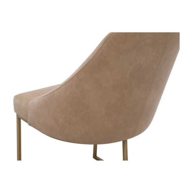 Essentials For Living Parissa Dining Chair ~ Ivanhoe Toast With Brushed Gold Frame