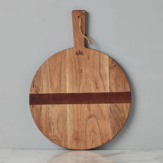 etúHOME Natural Acacia Wood Round Charcuterie Board ~ Small ~ SALE ~ LIMITED QUANTITIES